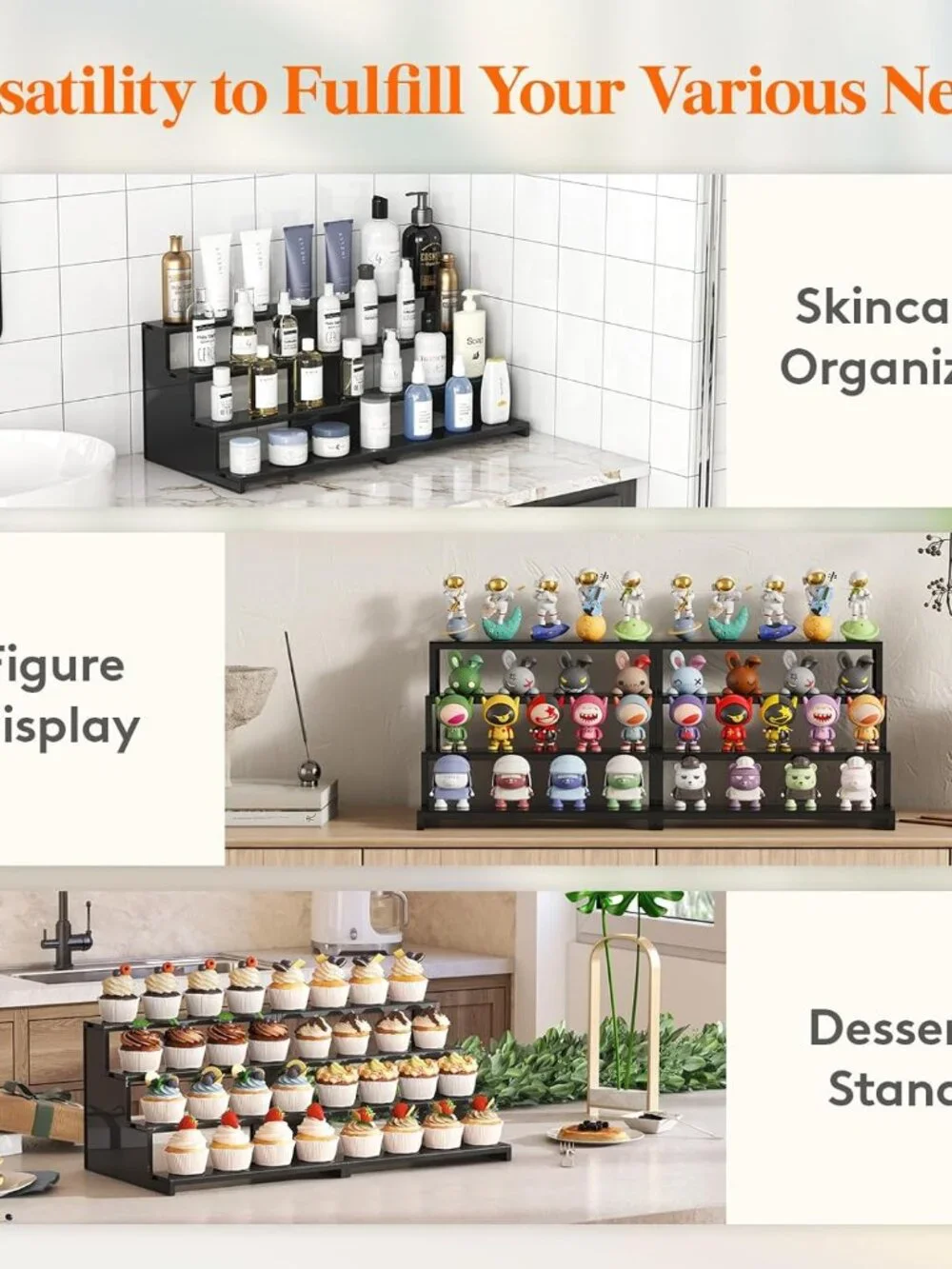 Perfume Organizer, Bedroom Decor, Cologne Cupcake Stand, Tool-Free Assembly, Mak - Picture 7 of 7